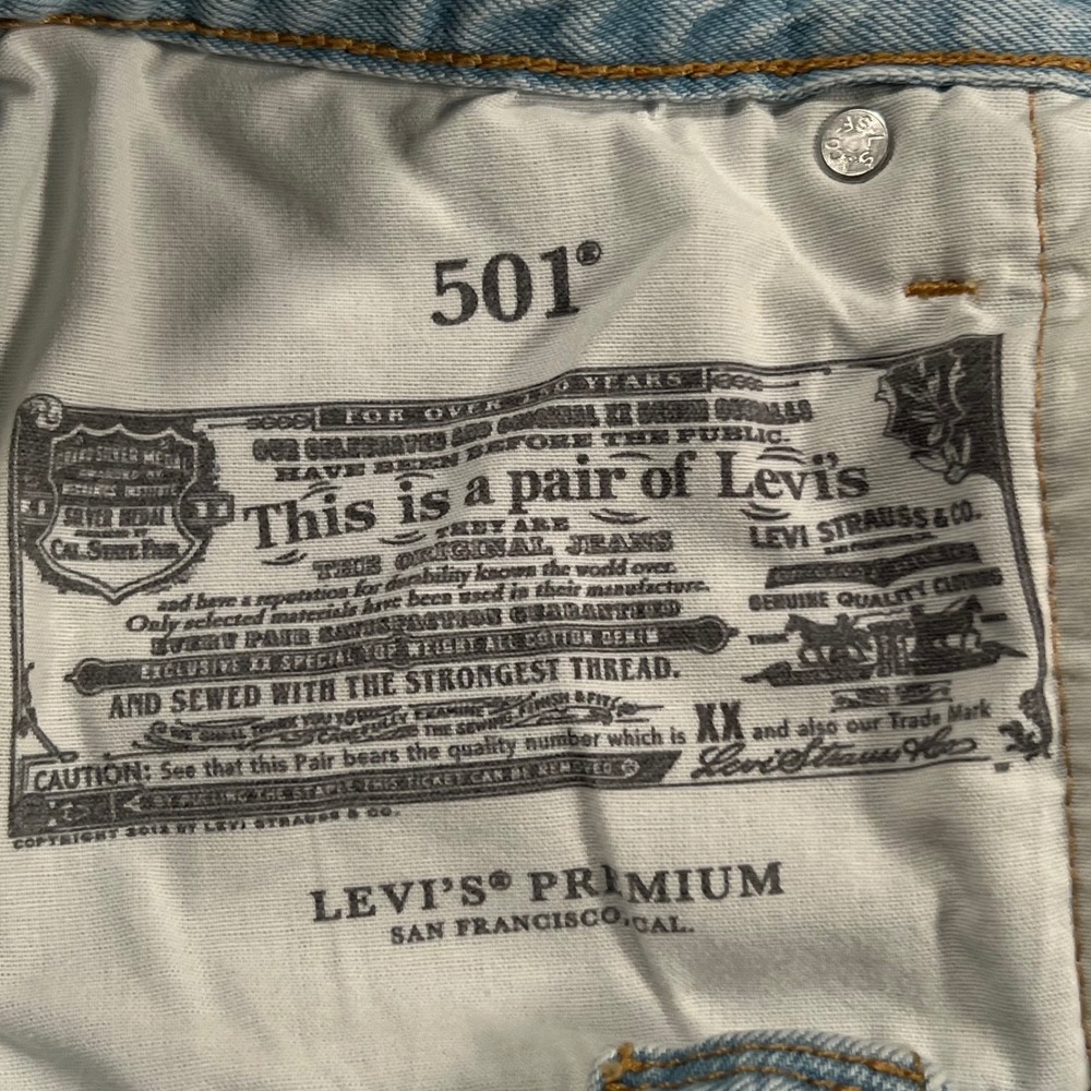Vintage Levis 501 BIG E Light Wash Straight Leg Jeans W28 L26 A8746-0000 - Picture 2 of 15